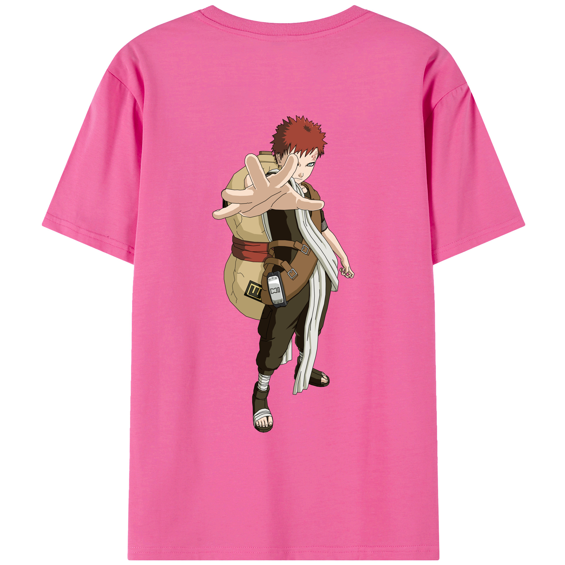 （画像用） NARUTO -ナルト- ガアラ Gaara レディース半袖Tシャツ(バックプリント)